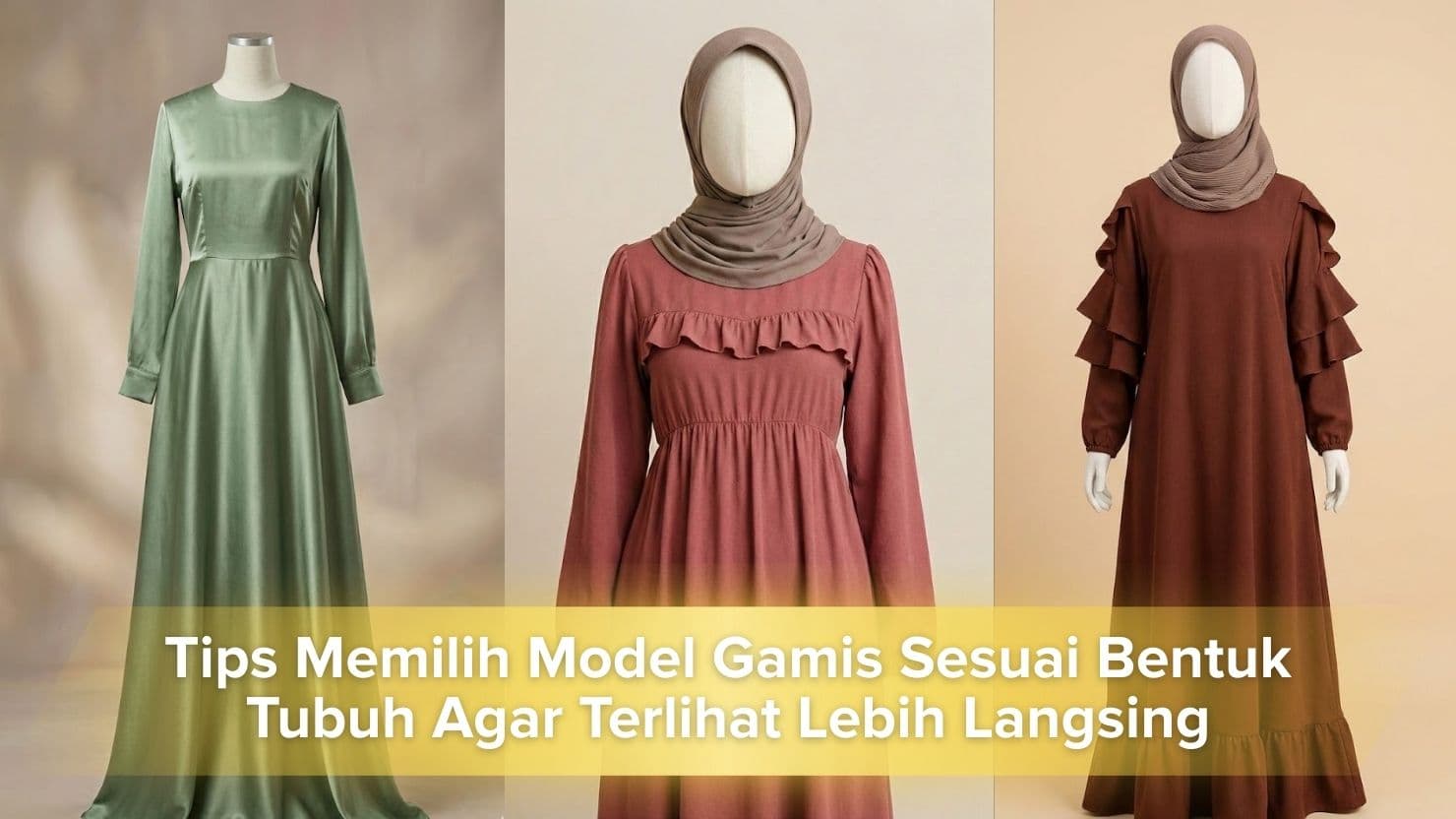 image of Tips Memilih Model Gamis Sesuai Bentuk Tubuh Agar Terlihat Lebih Langsing